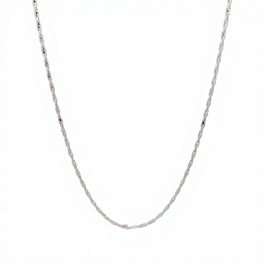 Collier chaîne Cuben 3mm 5g 18" tendance unisexe en argent fin 925 pour fêtes et vente en gros - Product Image 3