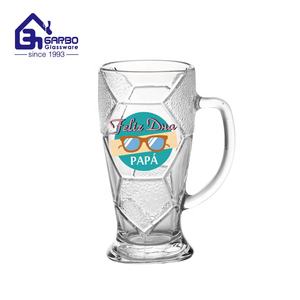 Festival Tazas de cerveza Calcomanías personalizadas Diseño de impresión Tazas transparentes Bebida Agua Cristalería con mango Día del Padre Nueva serie Regalo - Product Image 3