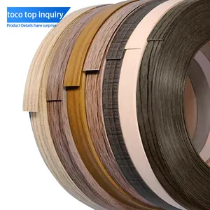 Decorative Wood Grain PET Edge Banding Flexible Plastic Strips For Furniture Accessories Protection