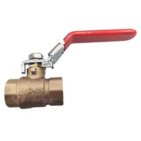 Rosca hembra de bronce 600 Válvula de bola de latón WOG con mango de cobre Control de alta temperatura OEM personalizable para agua Gas Oil