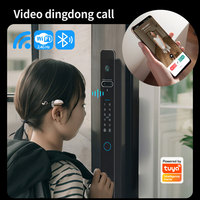 Cerradura Inteligente para Puerta con Huella Digital y Reconocimiento Facial 3D, WiFi Tuya, Resistente al Agua, para Puerta Corredera de Aluminio PST-Z1-Pro Max