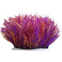 Bordures en plumes d'autruche mélangées et teintes, pour robes de soirée, accessoires décoratifs pour vêtements