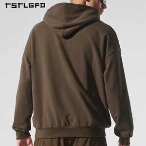 Sweat-shirt à capuche en coton biologique 100% écologique pour homme - Coupe-vent et imperméable - Mode d'hiver pour l'extérieur - Product Image 2