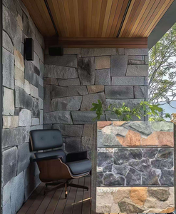 Panel Dinding PU Dekoratif Efek Batu 3D Modern Ringan, Bahan Semen Tahan Api, Lembaran Besar untuk Dinding Eksterior - Product Image 1