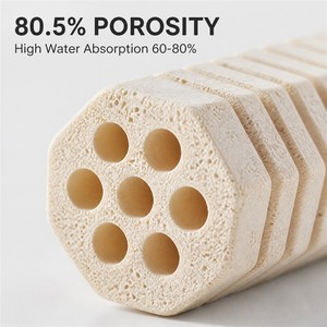 Colonne de biofiltre en céramique octogonale de 16 cm, maison pour bactéries d'aquarium, support filtrant poreux pour petit aquarium - Product Image 3