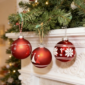 Palline <span class=keywords><strong>di</strong></span> Vetro Personalizzate con Disegni Cartoon, <span class=keywords><strong>Decorazioni</strong></span> Natalizie Elettroplaccate con Sublimazione Interna per Regali Festivi - Product Image 3