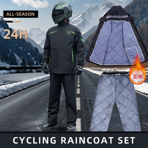 Garder au <span class=keywords><strong>chaud</strong></span> ensemble de vêtements de <span class=keywords><strong>pluie</strong></span> de <span class=keywords><strong>moto</strong></span> imperméable respirant coupe-vent veste <span class=keywords><strong>pantalon</strong></span> pour randonnée voyage réfléchissant sécurité manteau de <span class=keywords><strong>pluie</strong></span> - Product Image 5