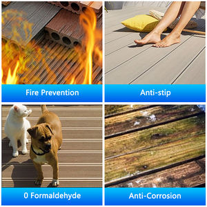 Carreaux <span class=keywords><strong>de</strong></span> terrasse en WPC imperméables personnalisés 300x300mm DIY, carrés modernes pour l'extérieur, <span class=keywords><strong>dalles</strong></span> <span class=keywords><strong>de</strong></span> plancher <span class=keywords><strong>de</strong></span> terrasse en bois composite Interlock - Product Image 4