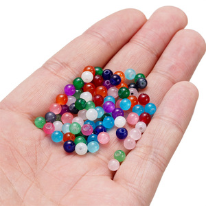 Perles de verre rondes de 4 mm, perles en vrac pour la fabrication de bijoux DIY, accessoires, matériaux, perles dispersées multicolores - Product Image 2