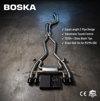 Sistema de Escape Catback Valvetronic Personalizado para BMW M3 M4 G80 G82 G87 S58 3.0T 2021-2024, Tubo en Z de Igual Longitud, Puntas en Negro Brillante