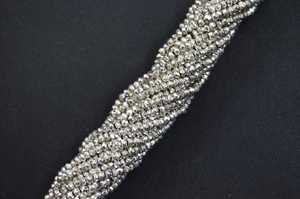 Hilo de cuentas de piedra de pirita de plata Natural de 2mm - Product Image 2