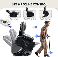 Fauteuil inclinable électrique moderne pour personnes âgées avec fonction de massage compressif et de vibration, fauteuil de salon