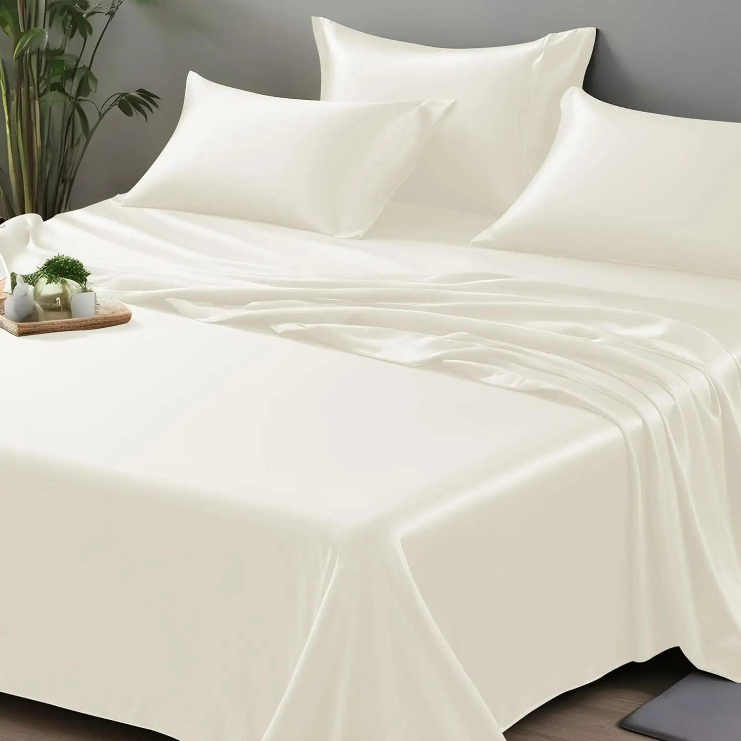 Drap de lit en lyocell de haute qualité Ensemble de draps en lyocell eucalyptus