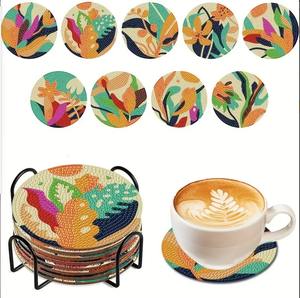 ชุดภาพวาดเพชร 5 มิติ แบบสองด้าน 6 ชิ้น สีชมพู ลายสัตว์ พร้อมกรอบ สำหรับตกแต่งฮาโลวีน - Product Image 5