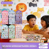 Autocollants 3D créatifs en forme de bulles de dessins animés mignons pour enfants, cadeau décoratif amusant, vente en gros d'usine