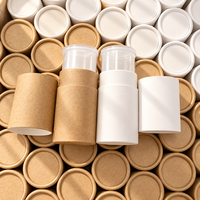 Flacon de déodorant vide rechargeable, tube en papier à torsion, 65 g