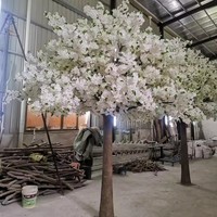2 m3m4 m großer Kunststoff japanischer Elfenbein-Blütenbaum künstlicher Sakura-Kerzenschloss künstlicher rosa Baum künstlicher Scheinbaum für den Außenbereich