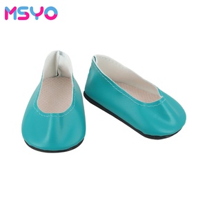 MSYO Venda Quente Sapatos Rasos com Padrão Liso e Múltiplas Opções de Cores para Bonecas Americanas de 18 Polegadas - Product Image 5