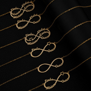 Bijoux personnalisés sur mesure près <span class=keywords><strong>de</strong></span> chez moi, symbole <span class=keywords><strong>de</strong></span> l'infini, bijoux en acier inoxydable, colliers aux designs personnalisés - Product Image 2