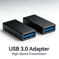 Adaptateur USB 3.0 Femelle-Femelle en Alliage d'Aluminium avec Protection Contre les Courts-Circuits Compatible MacBook Ordinateur Portable Téléphone Portable Chargeur de Voyage