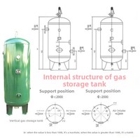 Réservoir de compresseur d'air compact vertical - 60 gallons, gain de place, acier au carbone, certifié ASME, garantie de plus de 5 ans