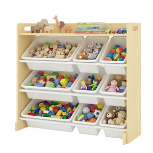 Estante Organizador de <span class=keywords><strong>Juguetes</strong></span> de Madera para Habitación <span class=keywords><strong>Infantil</strong></span> con 9 Contenedores de Plástico, Organizador para <span class=keywords><strong>Juguetes</strong></span> - Product Image 2