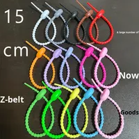 Attache-câble en silicone TPR de 15 cm, modèle 022, pour le rangement, le bricolage, les câbles de données, les bracelets, les bijoux, la corde suspendue en tissu non tissé