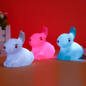 Lampe <span class=keywords><strong>veilleuse</strong></span> en forme de lapin de dessin animé, jouet lumineux, <span class=keywords><strong>veilleuse</strong></span> en filet de vinyle, brillant, pour enfants, 1 pièce - Product Image 4