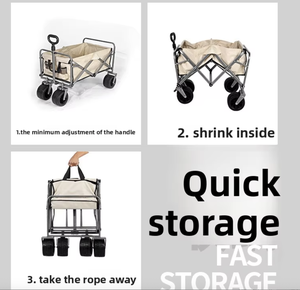 Grote Capaciteit Opvouwbare Trolley Voor Camping En Trolley Winkelen Draagbaar Voertuig Voor Opslag En Gereedschap Gebruik Oem Aanpasbaar - Product Image 2