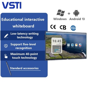 Vsti 85-inch 4K UHD Android tương tác LED bảng trắng với 20-point Multi-Touch Wall Mount cho giáo viên và các chuyên gia - Product Image 1