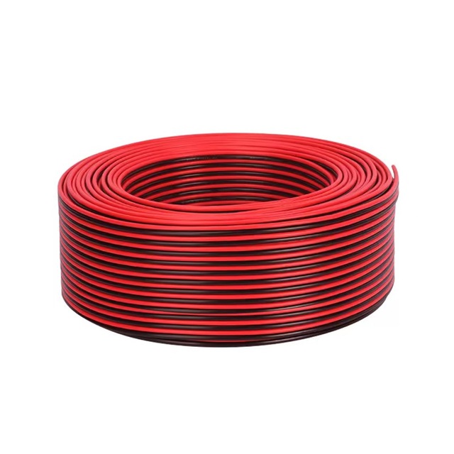 Factory Direct Sales PVC Insulated Flexible Copper Core Audio Cable RVB Red and Black Speaker Wire