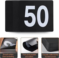 Cartes de numéros de table Numéros en plastique de restaurant double face Numéros stratifiés pour réception de mariage