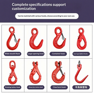 Eslinga de Cadena Ajustable de Acero Aleado G80 de 1/2/4 Patas, Conjunto de Aparejos de Grúa de Alta Resistencia con Ganchos de Seguridad y Eslabón Maestro - Product Image 3