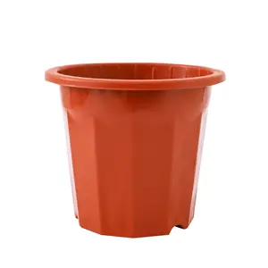 Pot d'angle en plastique PP épaissi de taille de couleur personnalisée, Pot de fleur de jardin de type E