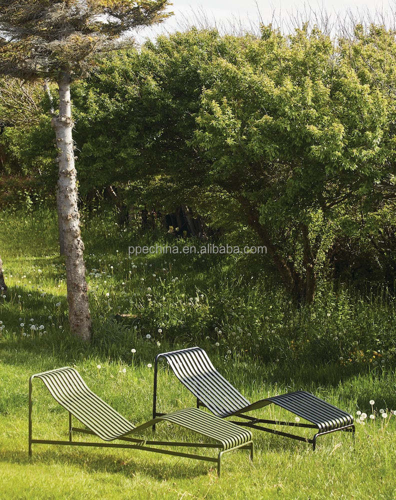 Wholesale Luxury Minimalist Design Lounger Aluminum Steel Chaise Lounge Beach Outdoor Sun Lounger