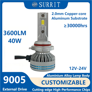 9005ไฟหน้ารถยนต์ LED 50W ฐานทองแดง, 3600LM มีเสถียรภาพ40W 6000K 12V 24V 30000hrs ชีวิต50W สตาร์ท40W 3600LM เสถียร6000K - Product Image 3