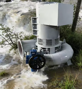 Hydro-générateur Kaplan de 50 kW utilisé pour la production d'énergie écologique à faible chute en canaux d'irrigation - Product Image 1