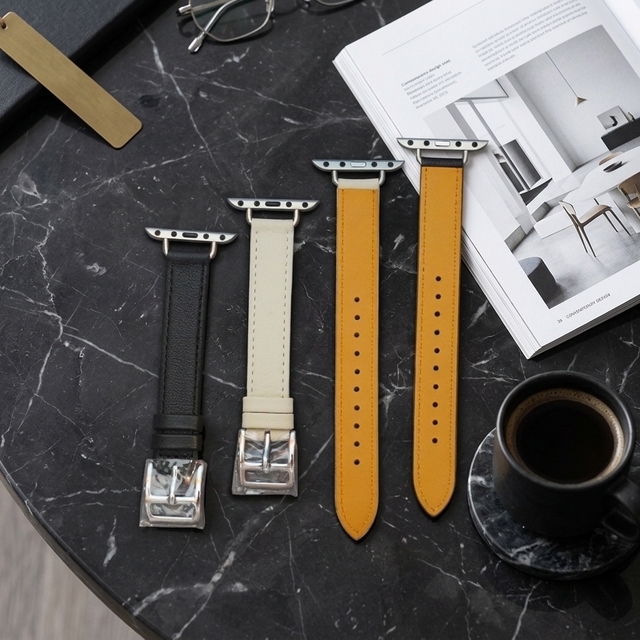 YUBO Real Leather Watch Strap 14mm Genuine Leather Watch Band for Apple Watches Durable Strap Luxury Premium Watch Strap