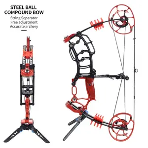 Compound Bow Steel Ball tiro con l'arco caccia tiro multiuso puleggia composita regolabile arco triangolo catapulta attrezzatura