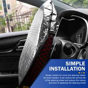 Protector de <span class=keywords><strong>Volante</strong></span> de Coche Anti-Calor, Plegable, Bloqueador Solar para <span class=keywords><strong>Volante</strong></span>, Accesorios de Protección Solar para Camioneta y SUV - Product Image 4