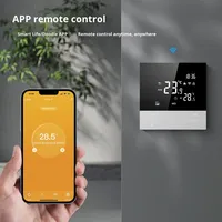 Thermostat intelligent YDD Tuya WiFi pour contrôle du climat intérieur, compatible Alexa et Google Home, avec panneau en plastique noir, pour hôtels