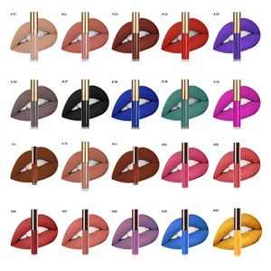 Lipstik <span class=keywords><strong>Matte</strong></span> Cair Tahan Air, Lipstik <span class=keywords><strong>Matte</strong></span> Cair Tahan Lama Merah Beludru Cokelat - Product Image 3