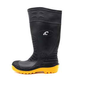 <span class=keywords><strong>Stivali</strong></span> <span class=keywords><strong>da</strong></span> <span class=keywords><strong>Pioggia</strong></span> in PVC Nero Antiscivolo Resistenti a Olio Acidi e Alcali Impermeabili Antiforatura con Punta in Acciaio - Product Image 2