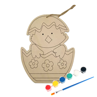 Peinture sur bois de Pâques, lapin en bois à colorier, artisanat en bois à faire soi-même, artisanat en bois non fini