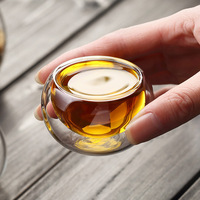 Tasses en verre à double paroi isolées 2oz, verres à espresso résistants à la chaleur avec logo personnalisé, verrerie transparente pour boissons chaudes et froides, cadeau