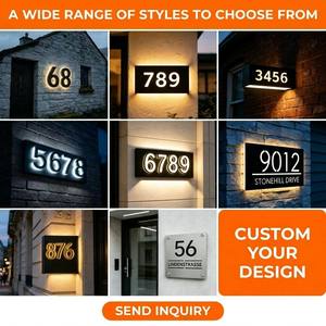 Letrero con Número de Casa Retroiluminado LED para Propiedades Inmobiliarias, Villa Moderna, Mansión, Jardín, Puerta Exterior, Impermeable, Letrero 3D para Puerta - Product Image 4