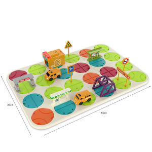 Nuevo Juguete Creativo Interactivo para Niños con Luz y Música <span class=keywords><strong>El</strong></span>éctrica, Laberinto de Pistas DIY, Autobús Escolar de Plástico, 58 Piezas, Edades 3+ - Product Image 1