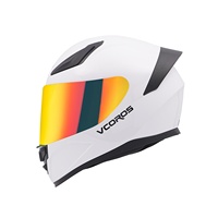 Casque de moto intégral VF103, casques de moto unisexes avec visière rouge, homologué DOT, casque de moto pour toutes les saisons