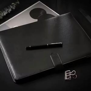 A4 File Folder Clipboard Business Multi-Function Manager Portfolio <b>Sheet</b> Leather Work Contract Signing Book Custom Logo - Product Image 3