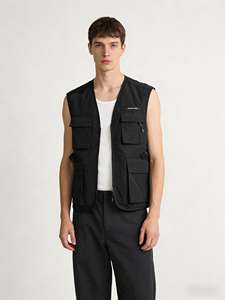 Chaleco de Pesca Multibolsillos |   Chaqueta sin Mangas Transpirable para Hombre, Ropa de Trabajo de Primavera |   Chaleco Ligero Vintage para Exteriores - Product Image 2